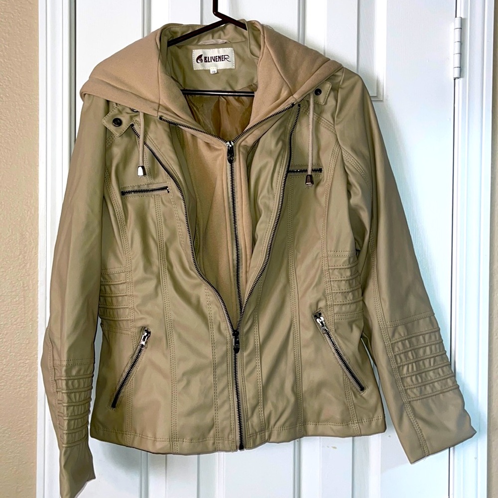 Blivener  jacket with removable hoodie women’s small